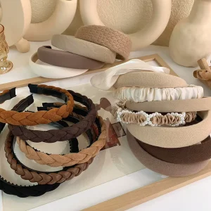 High Quality Soft Cute Sweet Fashionable Pearl Hairband Women Bling Elastic Headbands Hair Accessories for Girl