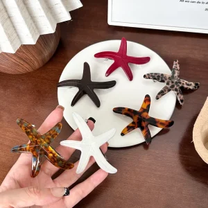 High Quality Spring Hair Clip New Creative Starfish Edge Clip Versatile One Line Broken Hair Bang Clip