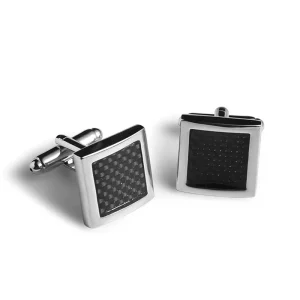 High Quality Square Simple Design Custom Logo Metal Cufflinks for Men’s Formal Wear