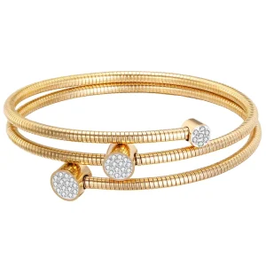 High Quality Stainless Steel Bracelets Bangle Fashion Charm Women’s Multi Layer Wrap Adjustable Size Jewelry with Crystals