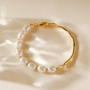High Quality Stainless Steel Fashion Jewellery New Pearl Bracelet for Women