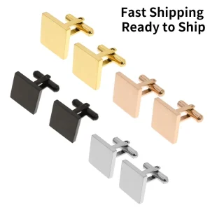 High Quality Stainless Steel Jewelry Mens Cufflinks Classic Square Shirt Cufflinks for Men Corporate Gifts