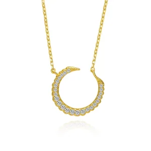 High Quality Zircon Clavicle Chain Fashion Party S925 Sterling Silver Temperament Exquisite Moon Necklace