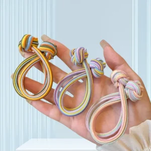 High-Stretch Simple High Ponytail Hair Accessories Scrunches Elastic Hair Ties With Balls