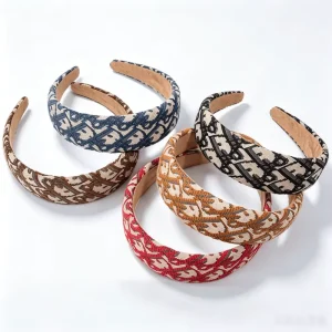 High end Denim Knot Headband Luxury Cloth Hair Hoop Daily Sport Headwear Hand Made Decorate Fashion Hair Hoop for Women