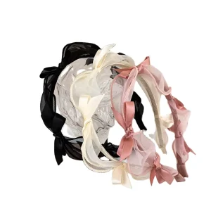 High-end Luxury Bowknot Fabric Hairband for Women and Bridal Occasions