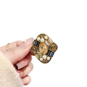 High-end and Fashionable New Alloy Brooches Non-fading Pearl Zircon Coat and Suit Brooches
