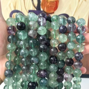 High grade Natural Colorful Amethyst Handcrafted Ball Crystal Rhinestone Bracelet Semi finished Accessories Popular