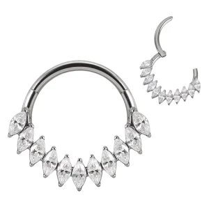 Hinged Segment Rings ASTM F136 Titanium Jewelry Circle Nose Rings Piercing G23 Body Jewelry