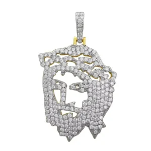 Hip Hop 925 Silver Zircon Jesus Pendant Charms 5A Zircon Full Iced Out Diamond Pendants for Men