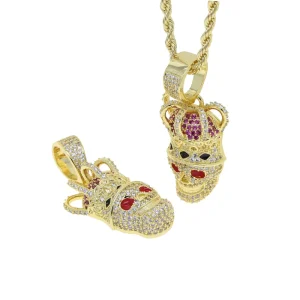 Hip Hop Crown Skull Pendant Necklace Punk Style Mens Streetwear Jewelry Fashion Accessories