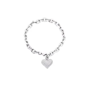 Hip Hop Style Metal Chain Love Heart Fashion Charm Bracelets for Women