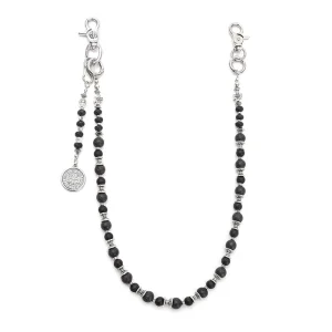 Hip hop Style Metal Beaded Waist Chain Punk Body Chain Volcanic Stone Pendant Accessories