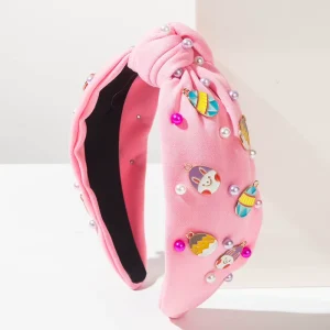 Homing Hair Hoop Easter Bunny Rabbit Egg Headband Women’s Fresh Sweet Knot Wide brimmed Fabric Holiday Hair Accessories