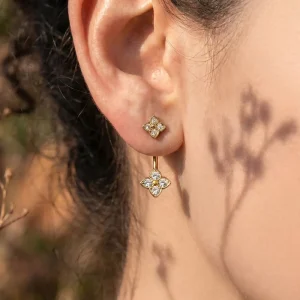 Hoop Earring Fashion Jewelry Earring Fashion Dangle Earring Women 18k Gold Bulk Flower Set Pearl Fashion Hoop Earing