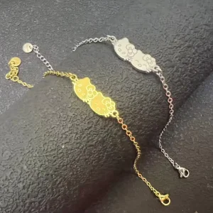 Hot Bracelets Fashion Pendant Bracelet for Women Girls Gold Color Chain Bracelet