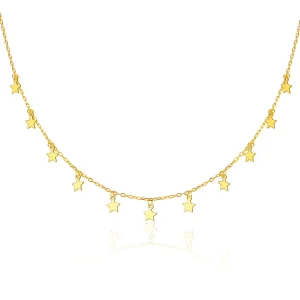 Hot Fashion Trendy 925 Sterling Silver Link Chain Pendant Necklace Popular Gold Plated for Women for Weddings