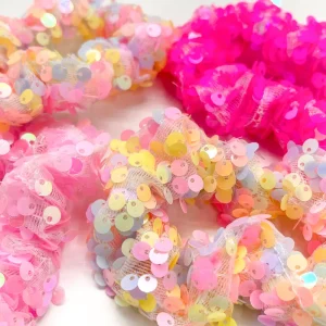 Hot Popular Trendy Newest Women Hair Accessories Sequin Hair Scrunchies