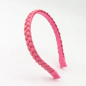 Hot Red Braid Slim Headband Custom Handmade Makeup Spa Women Hair Accessories