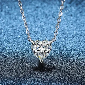 Hot Selling Classic Moissanite Platinum PT950 18K Gold Pendant Necklace for Women’s Fashion Simple Geometric Shape