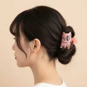 Hot Selling Custom Animal Cat Hair Claw Clips Popular Chic Hair Accessories