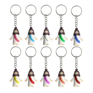 Hot Selling Fashionable Jesus Bag Charm Easter Mini PVC Keychain Pendant