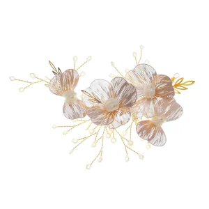 Hot Selling Flower Leaf Crystal Bridal Wedding Hair Accessories for Brides Headpiece Bridal Headband for Bridesmaid Flower Girl