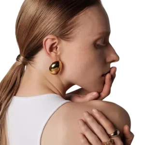 Hot Selling Gold Plated Fashion Korean Statement Earrings Bulk Jewelry for Women Daily Accessories