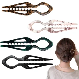 Hot Selling Hair Clips U Hairpin Fashion Custom Logo Hair Pins Acetate Hairpins for Women