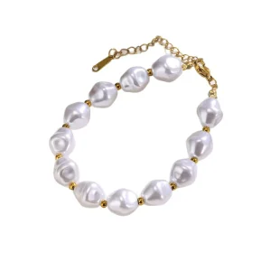 Hot Selling Irregular Pearl Bracelet Personalized Minimalist Luxury Jewelry Versatile Women Accessories 3pcs TGSL5626