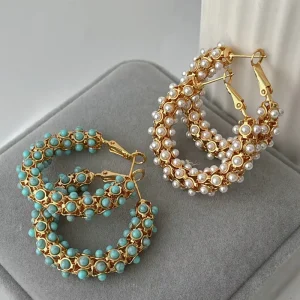 Hot Selling Minimalist French style Handmade Hoop Earrings Fashion Jewelry