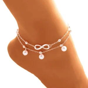 Hot Selling Vintage Women’s Fashion Anklets Set Multi Layered Pentagram Love Heart Star Charm Drop Pendant Retro Collarbone