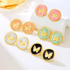 Hypoallergenic Stainless Steel Fashion Jewelry for Women Fine and Simple Design Stud Earrings