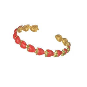 IILADI Classic Charm Fresh Fine Drop Oil Fruit Animal 18K Gold Plated Stainless Steel Buddhist Bangles Unisex