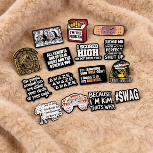 I’M THE PROBLEM Quotes Metal Soft Enamel Badge Pin for Fashion Accessories
