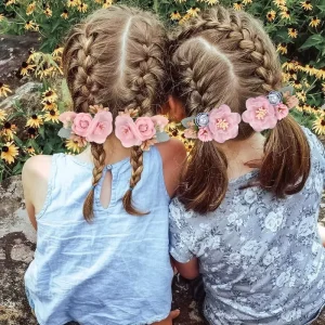 INS Wind Sweet Princess Chic Fresh Hair Ring for Kids Simple Fresh Artificial Flower Hair Rope Cross Border Party Accessory for