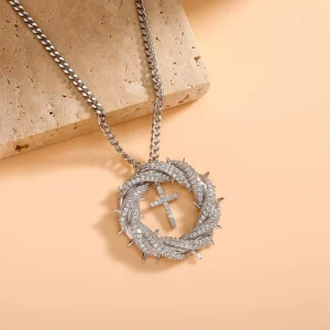 Iced Out Cartoon Full Diamond Pendant Brass 18K Gold Plated CZ Fashion Jewelry Gengar Pendants Punk Necklace for Men