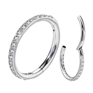 Implant Grade ASTM F136 Titanium Jewelry Hinged Segment Circle Nose Rings Piercing G23 Body Jewelry for Men Women