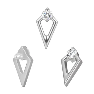 Implant Grade ASTM F136 Titanium Tragus Threaded Labret Stud Helix Earrings Conch Studs Piercing Jewelry