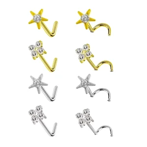 Implant Grade G23 Titanium Nose Screw Rings Zircon Nose Ring Body Jewelry for Women Men