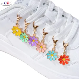In Stock Alloy 3D Dripping Colorful Daisy Flower Charm Shoe Shoelace DIY Decorative Accessories Ornaments