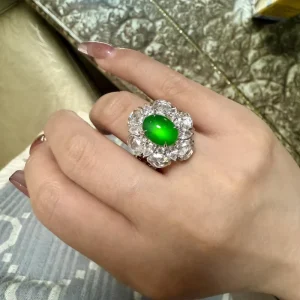 Individualistic Retro High End Fashion Ring for Ladies New Style Diamond Studded Crystal Trendy Romantic Exquisite Luxury