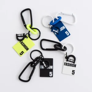 Industrial Streetwear Punk Bag Charm Fashion Letter Print SiliconeSnap Hook Pendant Large Carabiner Snap Hook Backpack Party