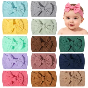 Ins Baby Hair Accessories Soft and Comfortable Nylon Bow Headband Children’s Accessories Cute Princess Hair Band