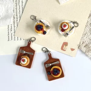 Ins Invincible Cute Strawberry Blueberry Jam Keychain Girl Sweet Pencil Case Pendant Phone Fun Accessory