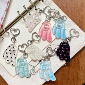 Ins Wings Keychain Sweet Polka Dot Phone Charm Bag Accessory