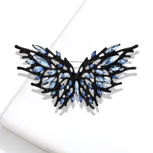 Instagram Niche Design Crystal Diamond Butterfly Brooch Fashion Personality Metal Crafts Suit Accessories Inspired Network