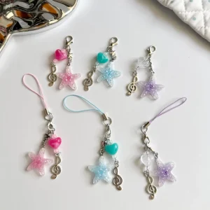 Instagram Star Keychain Girly Sweet Phone Strap Bag Charm CCD Pendant