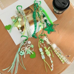 Instagram-style Love-shaped Leather Bag Charm MIU-style Pendant Fresh Chic Bag Ornament Fashionable Summer Woven Bag