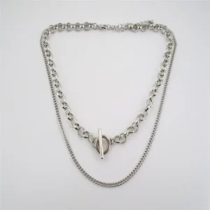 Iron and Zinc Alloy Trendy Link Chain Fashion Jewelry Necklaces for Women